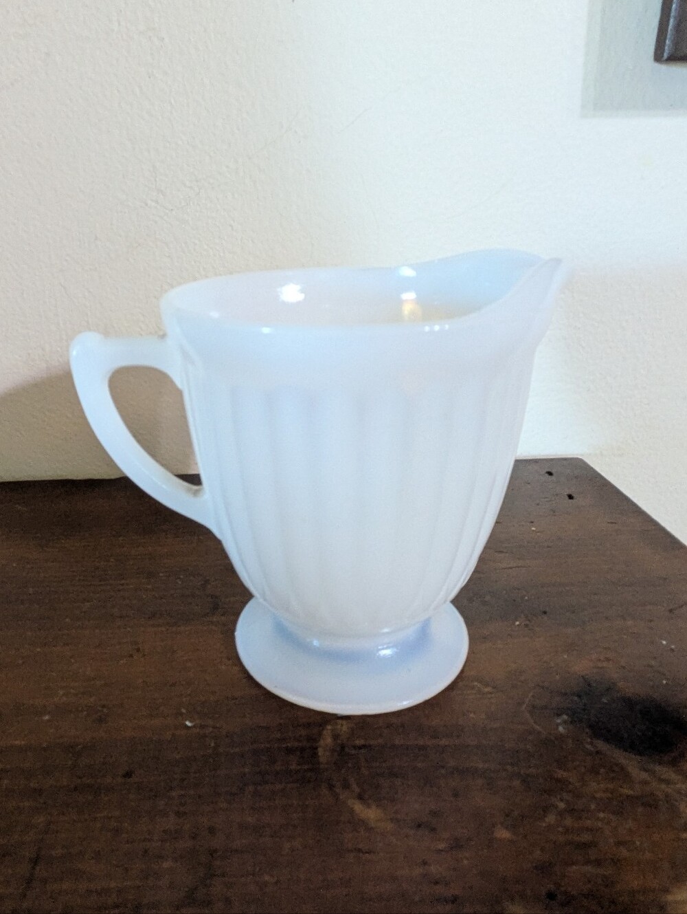 Vintage MacBeth-Evans Monax Petalware Creamer Pitcher Milk Glass 1930s